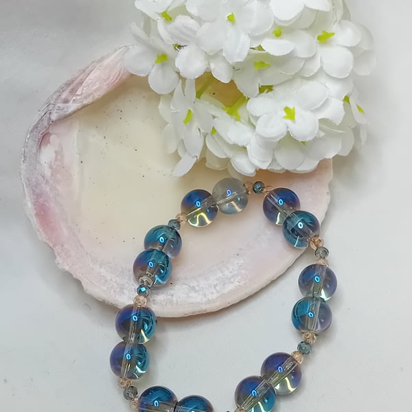 Iridescent Glass Bracelet