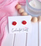 Coral Red Seashell Stud Earrings, Coastal Jewellery, Accessories & Gifts - Image 3