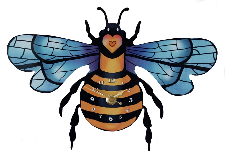 Bumble Bee Wall Clock to scare the spiders away - Folksy