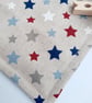 Star print cotton peg bag, clip on.  - Image 2