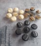 9 16" 15mm 24L Polyester Horn Shank Buttons in 3 fabulous colours - Image 1