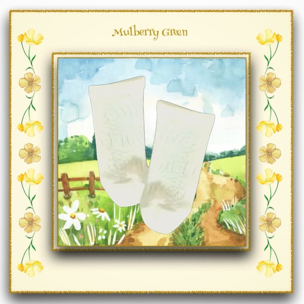 Cream Patterned Socks