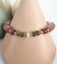 Strawberry quartz bracelet with tanzanite peridot & moonstone - Image 9