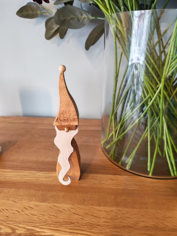 Handmade Medium Wooden Gnome
