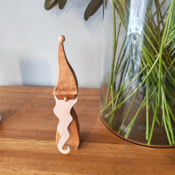 Handmade Medium Wooden Gnome
