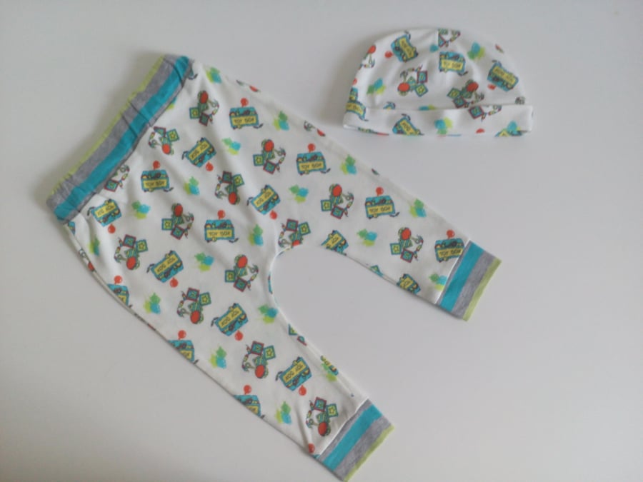 Leggings, 3-6 months, slouchy leggings and hat set, toy, baby clothes 