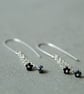 SALE Metallic Grey Flower Earrings - Silver & Hematite - Image 1
