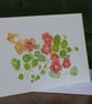 Nasturtium greetings card.