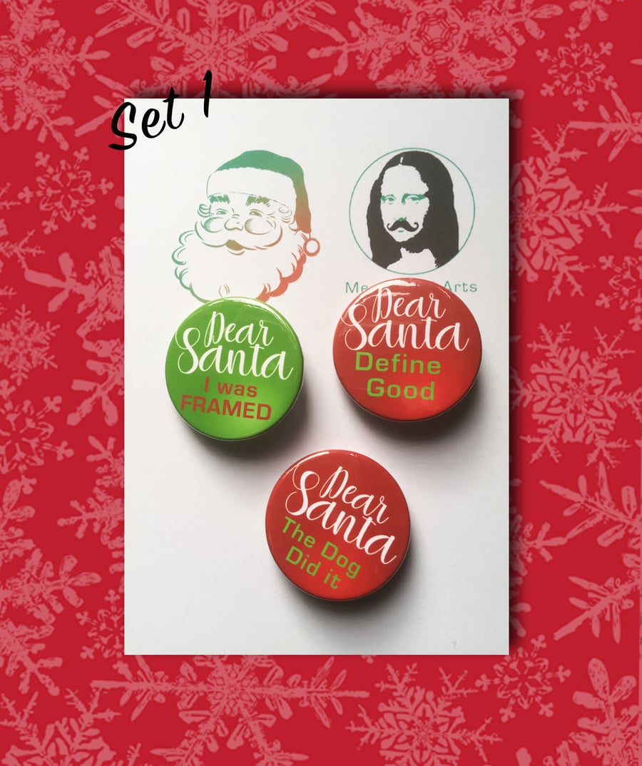 Funny Christmas Badges, Stocking Filler Cool Gift Badges. Maths Badges, Science 
