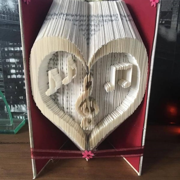 Musical Heart COMBI Book Folding Pattern - EMAILED PDF PATTERN