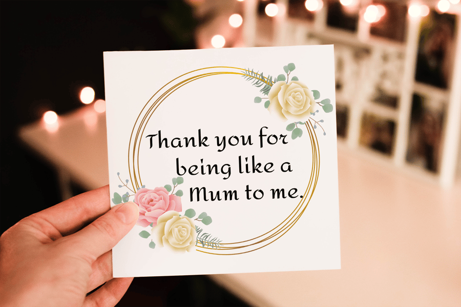 Being Like A Mum To Me Mother's Day Card, Mum Card, Foster Carer Card