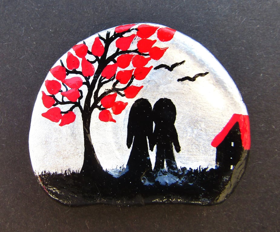 Painted Shell, Romantic Gift for Him, for Her, Love Art, Wedding Anniversary