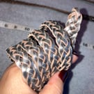 Bundle of 3 Silver Leather Plaited Belt Blanks (Free Shipping)
