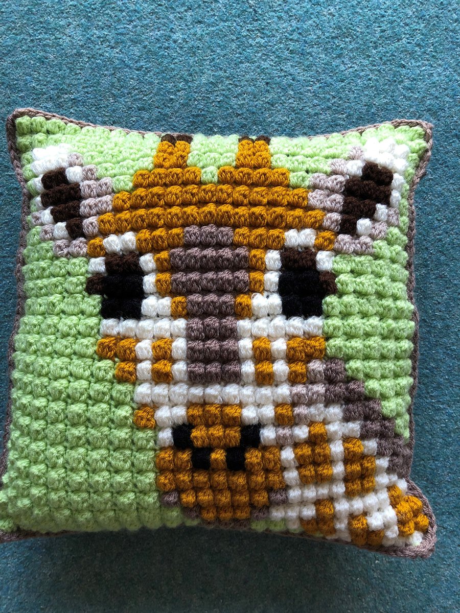 Crocheted Giraffe Cushion Gift Idea