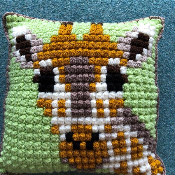 Crocheted Giraffe Cushion Gift Idea