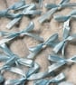 Handmade Light Blue Satin Ribbon Bows - Craft & Sewing Supplies - Baby Blue Bows