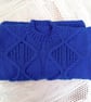 Children's Hand Knitted Chunky Cabled Double Diamond Patterned Jumper - Image 6