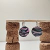 Stripe scrap  polymerclay lever back earrings