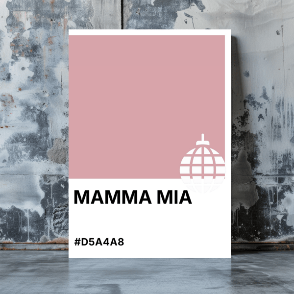 MAMMA MIA Greeting Card – Colour Swatch Series (A6, Blank Inside)