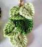 Leaf Vine Crocheted Earrings with Gold-plated Hooks - Image 3