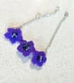 Handmade purple flower bracelet - Image 2