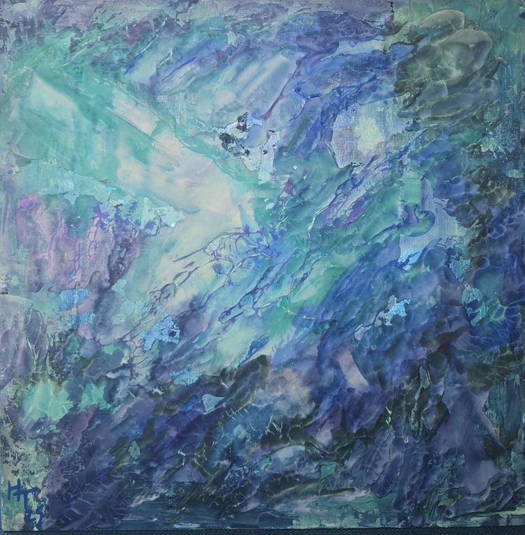 Lost at sea - original abstract acrylic emotional painting on canvas