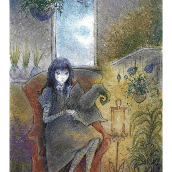 Witchy Greeting Card, Birthday, Witch art, Gothic, Whimsical Art, Christmas, 