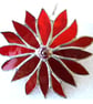 Red Flower Stained Glass Suncatcher Handmade - Image 7