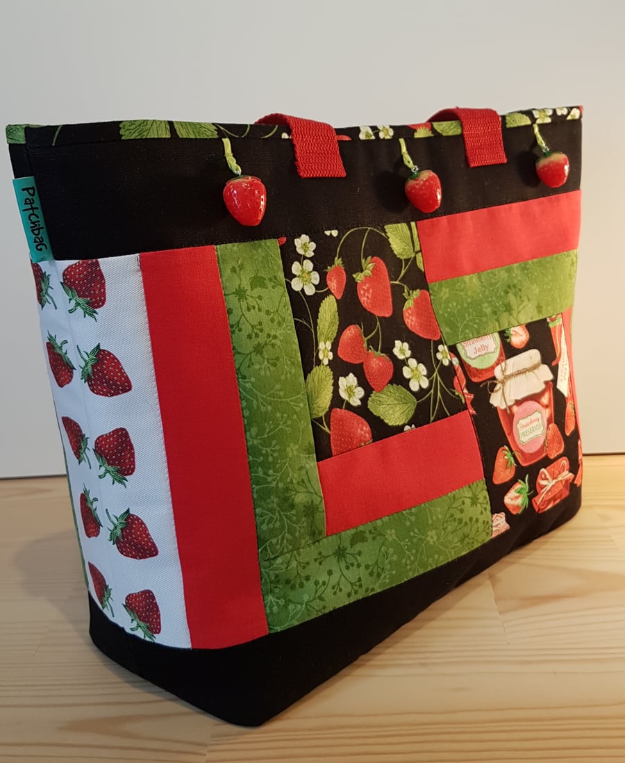 Big Tote Bag, Strawberry 