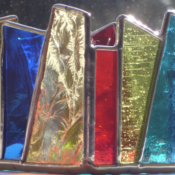 STAINED GLASS TEA LIGHT CANDLE HOLDER