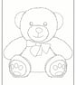 Printable pdf Teddy Bear Colouring-in Sheet