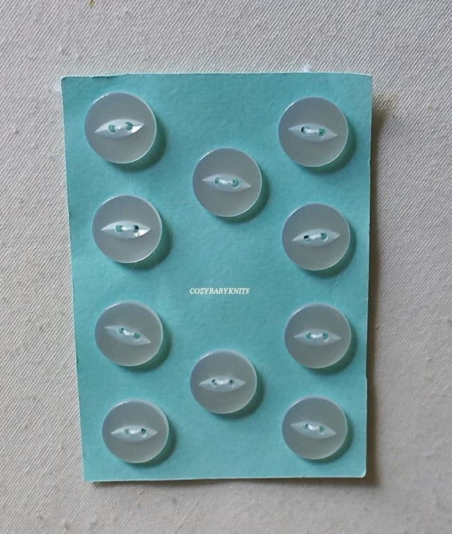 16MM CLEAR BUTTONS WITH TWO HOLES FOR ATTACHING 