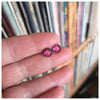 pink dichroic earrings