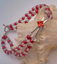 2 Strand Bracelet with a Silver Crystal Centre, Gift for Her, Colour Choice  - Image 10