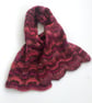 Red & Pink Striped lace scarf   - Image 1