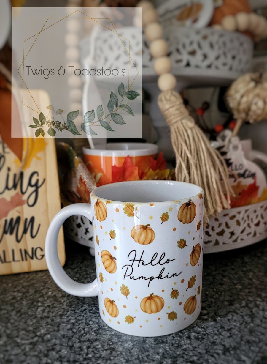 Hello pumpkin mug 