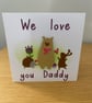 Handmade Father's Day Card  Woodland Animals