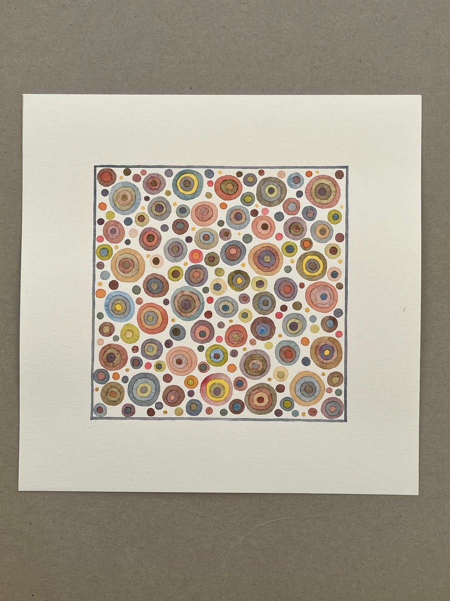 Watercolour circles pattern painting
