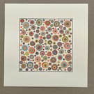 Watercolour circles pattern painting