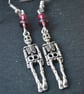 Halloween earrings skeletons and crystal - Image 7