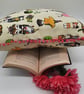 Crazy cats 16" cushion cover with pink bobble trim, free uk delivery.    - Image 7
