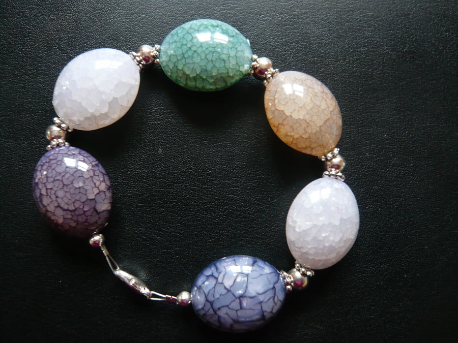 Crackle Effect Bead Bracelet