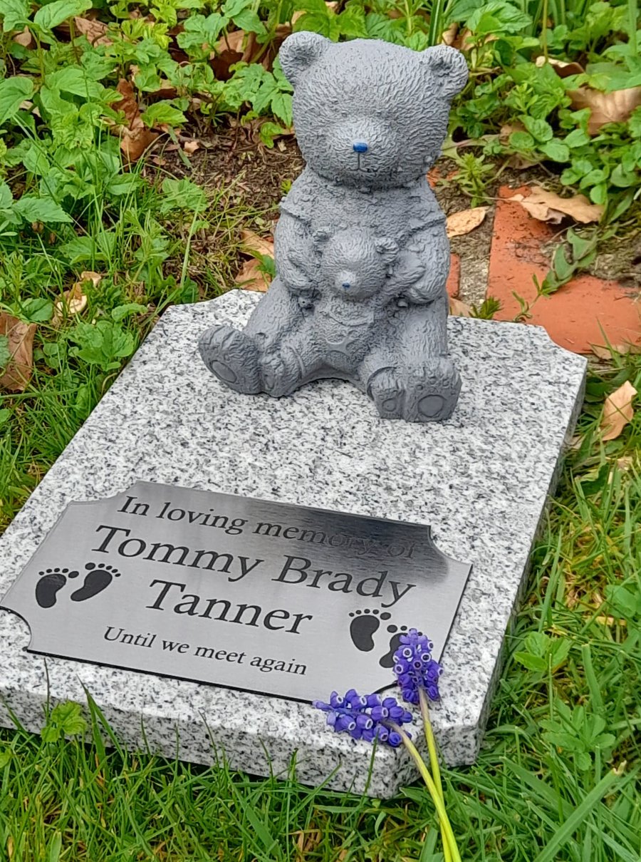 Personalised Baby Memorial Stone Flat Baby Grave stone Flat grave marker Plaque 