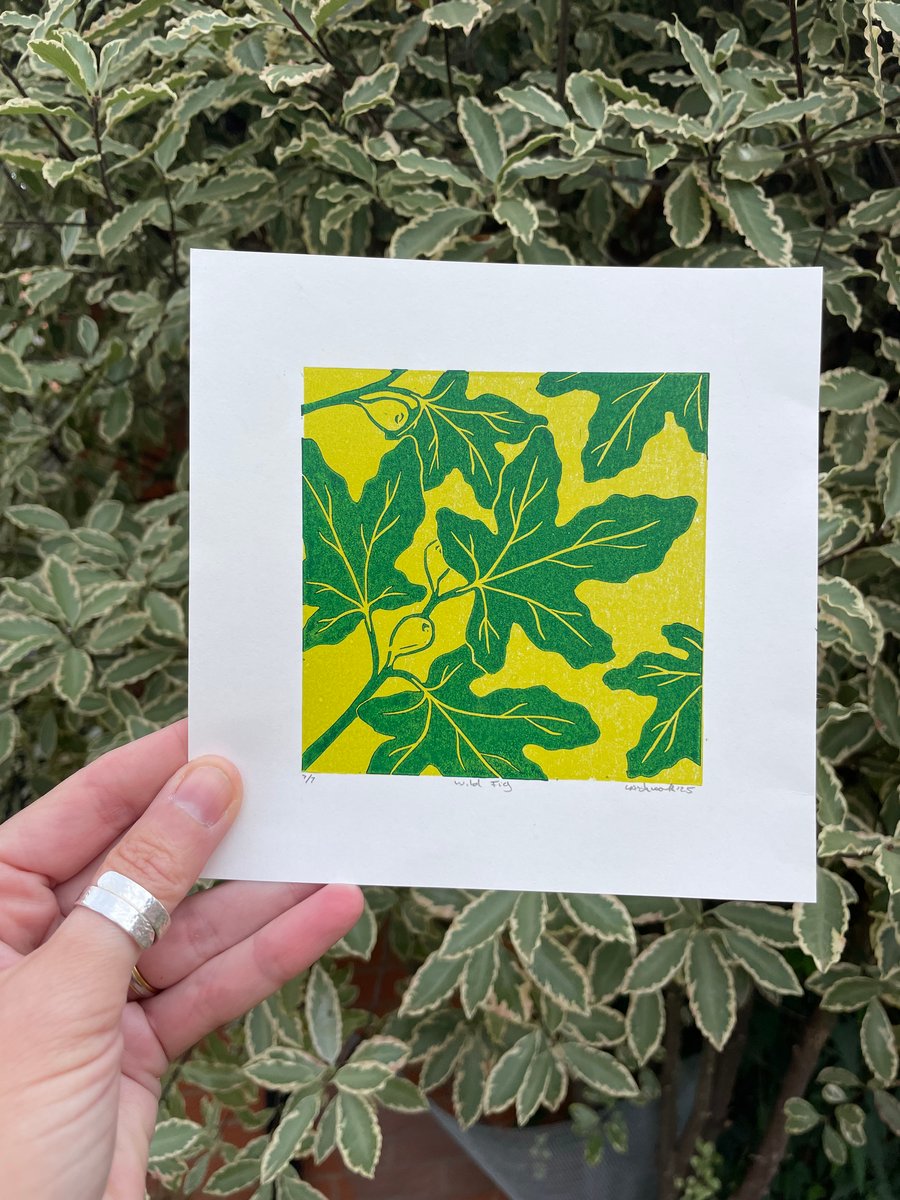 Wild Fig Two Layer Lino Mini Print (limited edition)