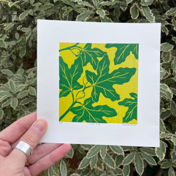 Wild Fig Two Layer Lino Mini Print (limited edition)