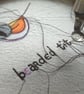 freehand embroidered lavender bag sachet hanging decoration BEARDED TIT - Image 7