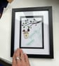  Seaglass "Good luck in your new home" birds in a tree house picture  