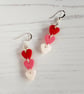 Hearts dangle stack Modern earrings - Image 1