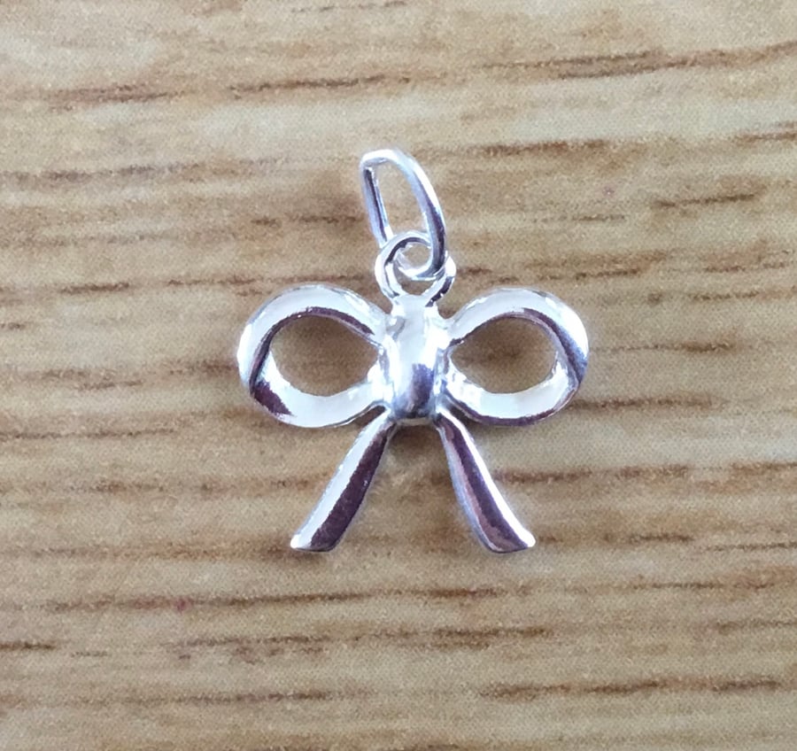 Sterling Silver Bow Charm