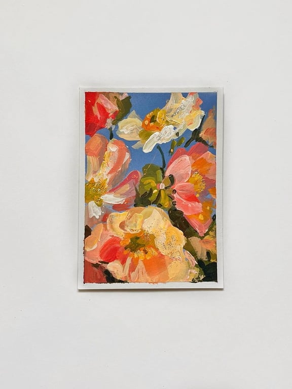 Hand-painted greeting card